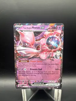 Team Rocket's Mewtwo ex 079/217 Ascended Heroes Double Rare Pokemon Card - Image 1