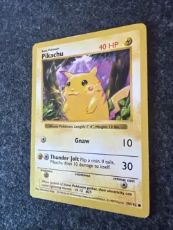 1999 Pokemon Pikachu Base Set Red Cheeks, Shadowless, #58/102 - Image 2