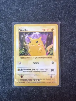 1999 Pokemon Pikachu Base Set Red Cheeks, Shadowless, #58/102 - Image 5
