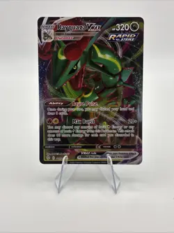 Pokemon TCG Rayquaza VMAX Holo Ultra Rare Card Evolving Skies 111/203 Near Mint - Image 1