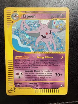 Pokemon Aquapolis Espeon H9/H32 Holo Crystal E-Reader MP WOTC - Image 1