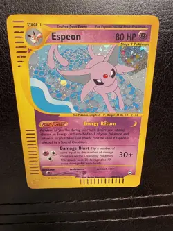 Pokemon Aquapolis Espeon H9/H32 Holo Crystal E-Reader MP WOTC - Image 2