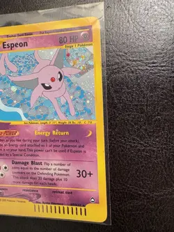 Pokemon Aquapolis Espeon H9/H32 Holo Crystal E-Reader MP WOTC - Image 4