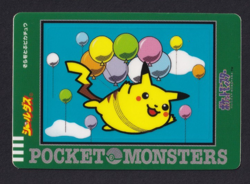 Pokemon Card Flying Pikachu Sealdass Pocket Monsters Japanese 1998 - Image 1