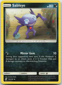 Sableye 133/236 Unified Minds Uncommon Pokemon MP - Image 1