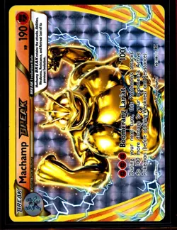 2016 Pokemon XY Evolutions Machamp BREAK #60 - Rare Holo Gold Card LP/NM 0408#56 - Image 1