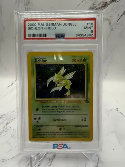 2000 Pokemon Jungle Scyther PSA 9 Holo German - Image 1