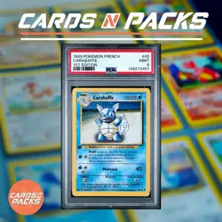 Carte Pokemon Carabaffe 42/102 Set de base Edition 1 PSA 9 - Image 1