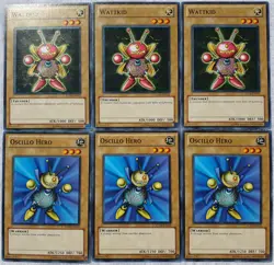 Yugioh 3x Oscillo Hero TU04-EN013 & 3x Wattkid TU04-EN012 Common NM Playset - Image 1