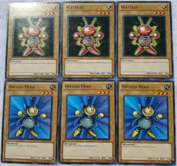 Yugioh 3x Oscillo Hero TU04-EN013 & 3x Wattkid TU04-EN012 Common NM Playset - Image 2