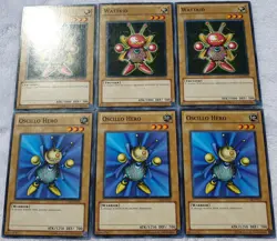 Yugioh 3x Oscillo Hero TU04-EN013 & 3x Wattkid TU04-EN012 Common NM Playset - Image 3