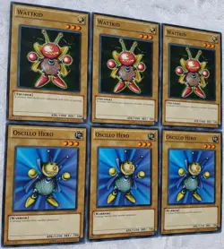 Yugioh 3x Oscillo Hero TU04-EN013 & 3x Wattkid TU04-EN012 Common NM Playset - Image 5