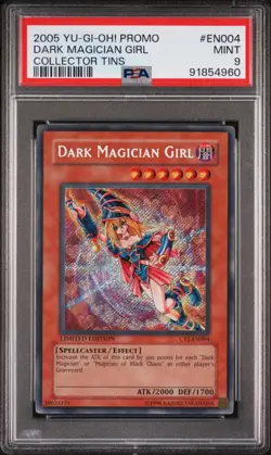 PSA 9 Yugioh CT2-EN004 Dark Magician Girl Secret Rare Collector Tins Promo 2005 - Image 1