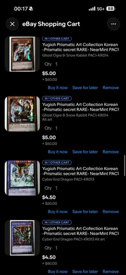 Yugioh Prismatic Art Collection Korean -Prismatic secret RARE- Near Mint 35 - Image 3