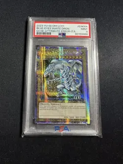 YuGiOh Blue Eyes White Dragon 25th Quarter Century Rare LC01-EN004 PSA 9 Error - Image 1