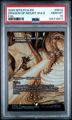 2025 MTG FINAL FANTASY: THROUGH THE AGES FOIL #0012 DRAGON OF MOUNT GULG PSA 10 - Image 1