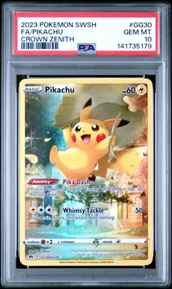 2023 Pokemon Sword And Shield Crown Zenith Pikachu Fa Crown Zenith PSA 10 #GG30 - Image 1
