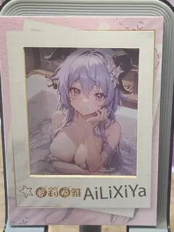 Ganyu Elysia Lenticular Walks In Beauty Card Anime Goddess Story Meika Waifu - Image 1