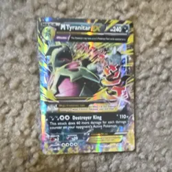 Pokemon M Tyranitar EX Full Art Ultra Rare Card XY Ancient Origins 43/98 - Image 1