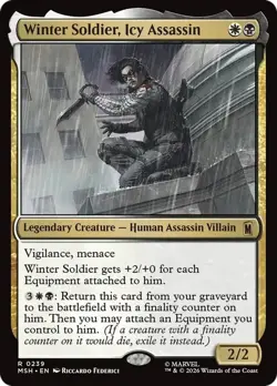 Winter Soldier Icy Assassin 239 Magic: The Gathering Marvel Super Heroes Rare NM - Image 1