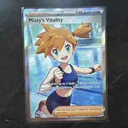 Pokemon TCG Misty's Vitality 111/084 Pitch Black Full Art Near Mint - Image 1