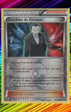 Combine de Giovanni Reverse - XY8 - 138/162 - Carte Pokemon Neuve Francaise - Image 1