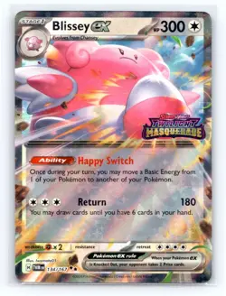 Pokemon TCG Blissey ex 134/167 - Double Rare Twilight Masquerade Promo Stamped - Image 1