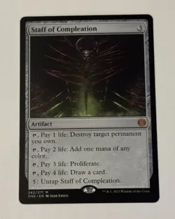 MTG Staff of Compleation - Phyrexia: All Will Be One LP - Image 1