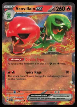 Scovillain ex 037/191 Double Rare Surging Sparks Pokemon Holo Near Mint - Image 1