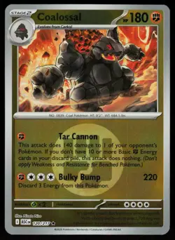 Coalossal (Energy Symbol ) 120/217 Ascended Heroes Pokemon Reverse Holo NM - Image 1