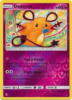 1x Dedenne - 88/131 - Uncommon - Reverse Holo Lightly Played Pokemon SM06 - Forb - Image 1