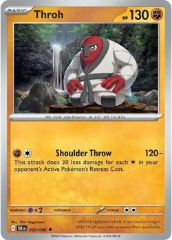 Throh #050/086 Sv Black Bolt Uncommon Reverse Holo Pokemon TCG NM - Image 1