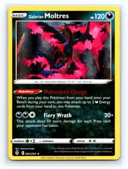 Galarian Moltres Holo Rare - 093/203 - Evolving Skies Pokemon 2021 - Image 1