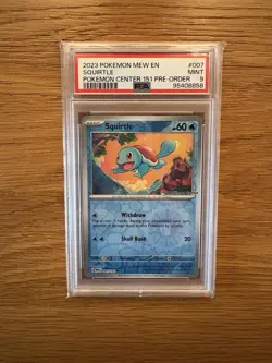 Pokemon Center Squirtle Stamped Promo Card 007/165 Pokemon TCG S&V 151 PSA 9 - Image 1