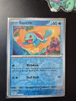 Pokemon TCG Squirtle Stamped Holo Promo Card 007/165 Pokemon Center Sealed - Image 1