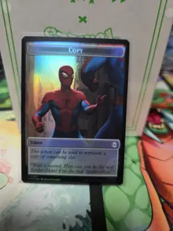 Foil Copy/Human Citizen Token, MTG, Spider-Man Tokens, 4 pack, Magic Token - Image 1
