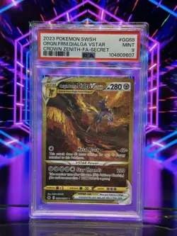 POKEMON ORIGIN FORM DIALGA VSTAR #GG68/GG70 CROWN ZENITH 2023 PSA 9 - Image 1