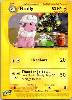 Flaaffy 77/165 Uncommon Expedition Base Set Pokemon Lightly Played - Image 1