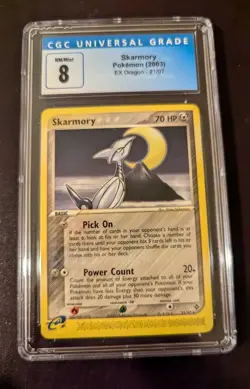 CGC 8 Skarmory EX Dragon 21/97 Non Holo Rare Pokemon TCG E-Reader - Image 1