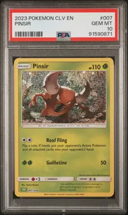 PINSIR 007/034 PSA 10 CLV POKEMON CARD CLASSIC COLLECTION HOLO ENGLISH - Image 1