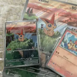 Pokemon Black Bolt White Flare - Victini SVP 208 Promo + Jumbo + Pokeball Holo - Image 1