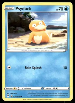 Pokemon Cards Psyduck 024/203 Evolving Skies Common NM *1 - Image 1