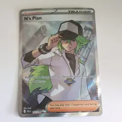 N’s Plan 163/086 Black Bolt Pokemon TCG Card EN NM Full Art Trainer - Image 1
