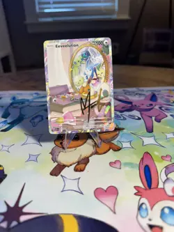 Eeveelution - Holo - Giddy Glee Pokemon Fan Art Card Artist Signed - Image 1