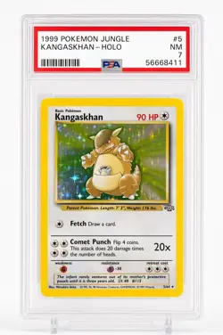 PSA 7 Kangaskhan Holo 5/64 Jungle 1999 Pokemon Card - Image 1