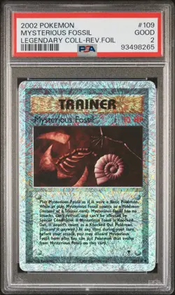 PSA 2 Mysterious Fossil Reverse Holo #109 Legendary Collection 2002 Pokemon Card - Image 1