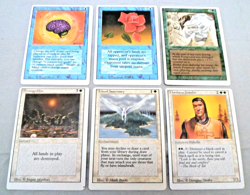 MTG Magic Revised Miscut Cards x6 (Armageddon, Mana Short, Sanctuary) English - Image 1