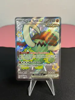 Great Tusk ex #072 Pokemon Scarlet & Violet Black Star Promo Card Full Art Holo - Image 1