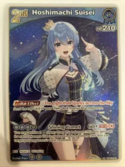 Hololive CARD GAME hBP01-081 Hoshimachi Suisei RR Blooming Radiance ENGLISH - Image 1