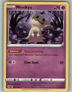 Mimikyu 081/189 Rare Darkness Ablaze Pokemon - Image 1